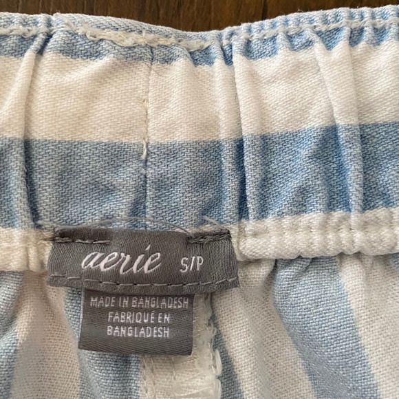 Aerie White and Blue Striped Shorts - Picture 6 of 6
